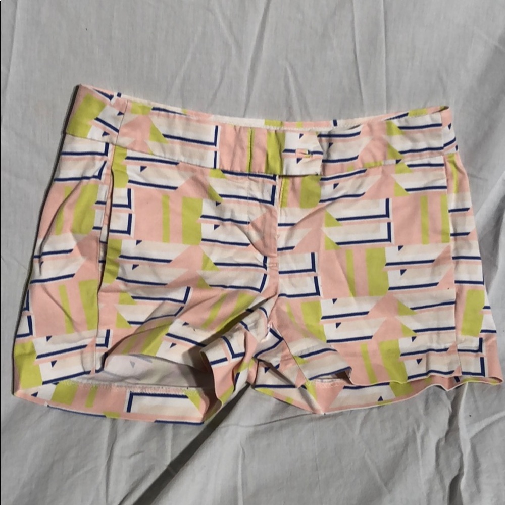 J Crew color block type shorts